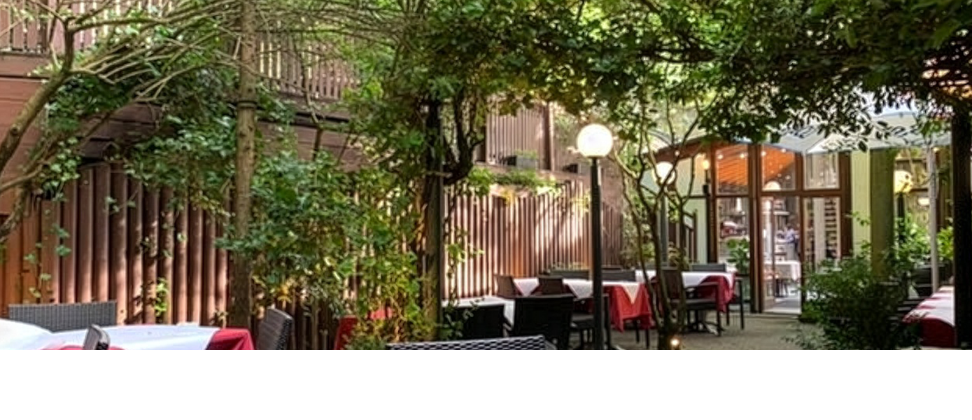 La terrasse cachée du restaurant Il Fragolino
