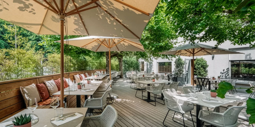 Terrasse de la Maison B à Bridel