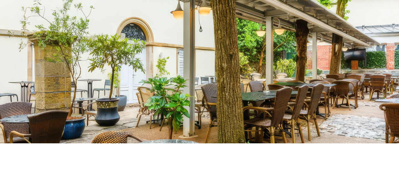 La cour intérieure du restaurant Sazio dans le Grund